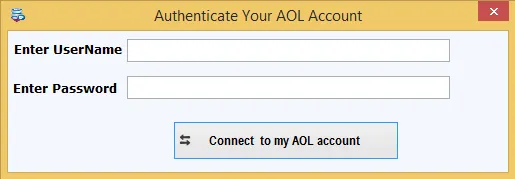 AOL account login with email and App Password