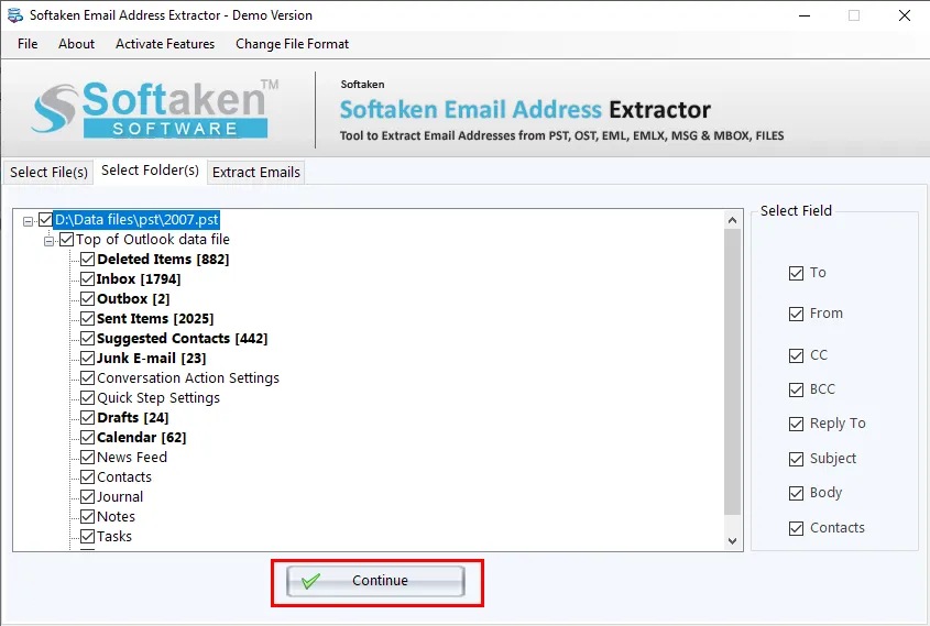 Email Address Extractor - CSV TXT options Ignore Duplicate Email Addresses