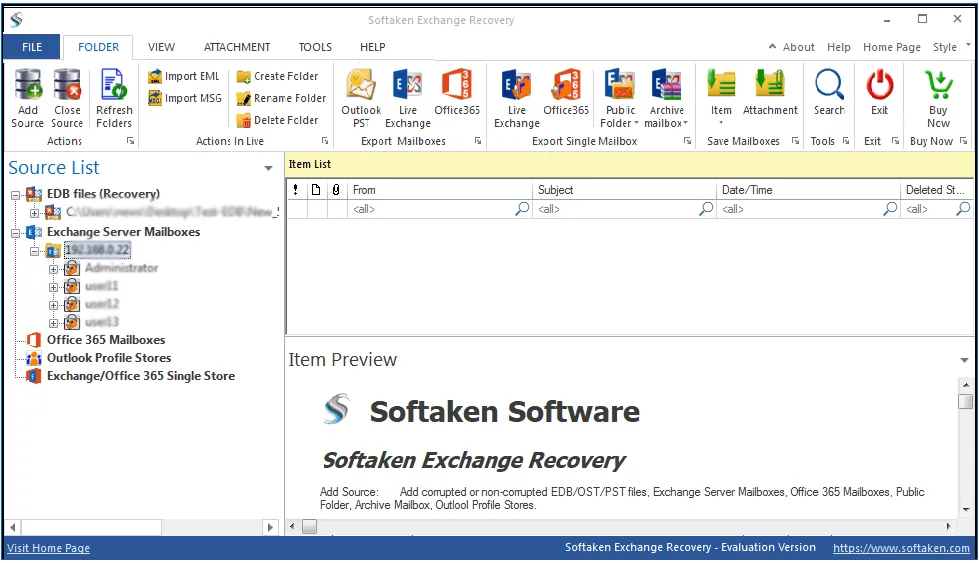 List of Exchange Server mailboxes