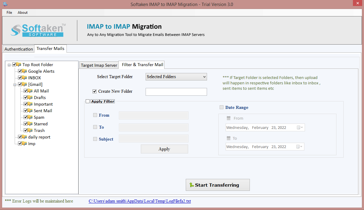 Filter & Transfer Mail