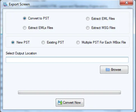 Click to enlarge Export Netscape mail to Outlook PST