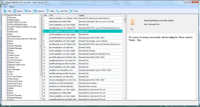 MBOX to PST Converter