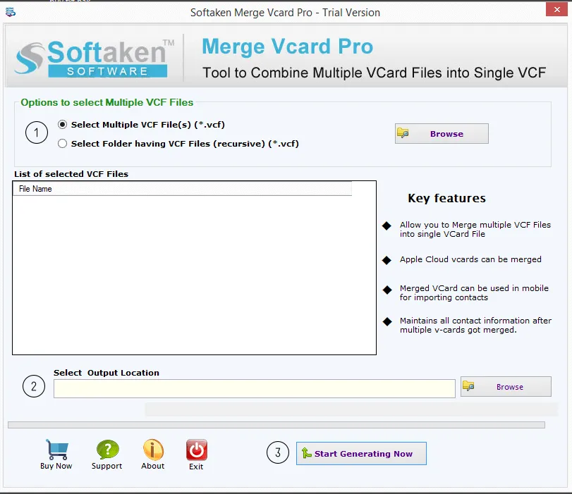 Preview uploaded VCF contacts