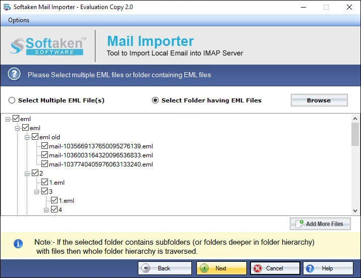 Click to enlarge Preview OST mailbox folders before Yahoo import