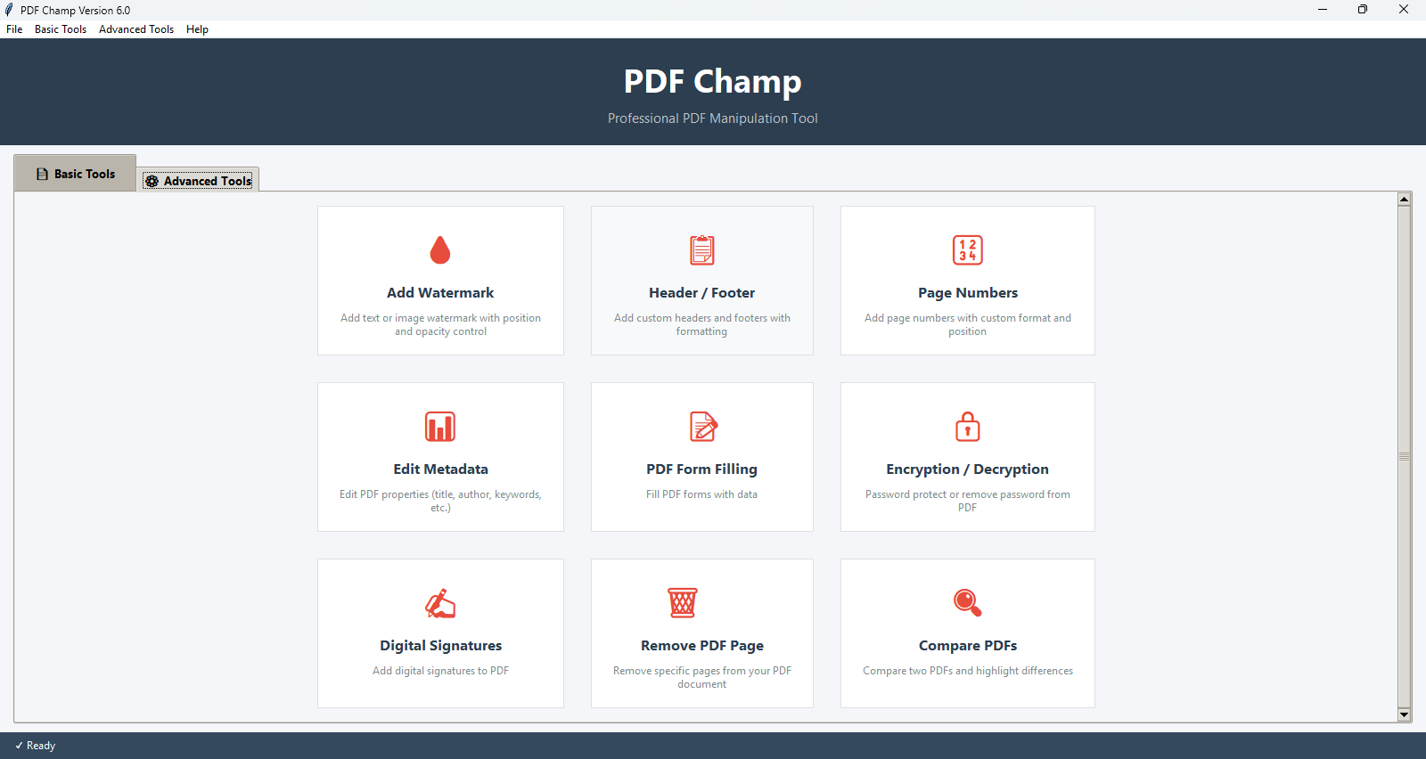 Click to enlarge PDF Champ tools overview