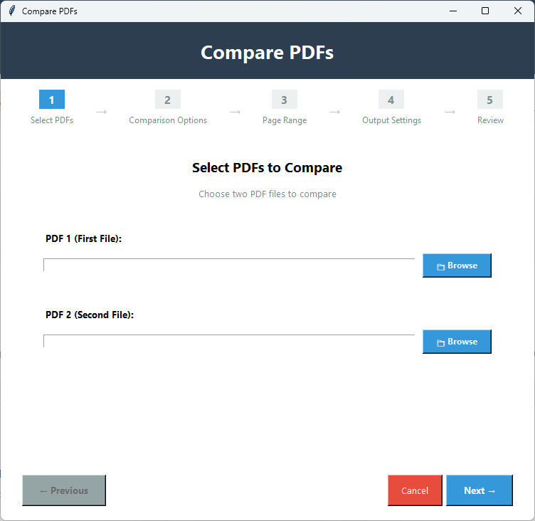 Click to enlarge PDF Champ compare PDFs module