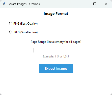 Click to enlarge PDF Champ — Extract Images interface