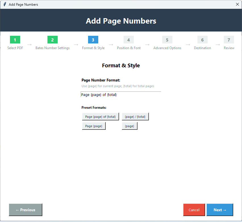 Click to enlarge Set starting number and increment