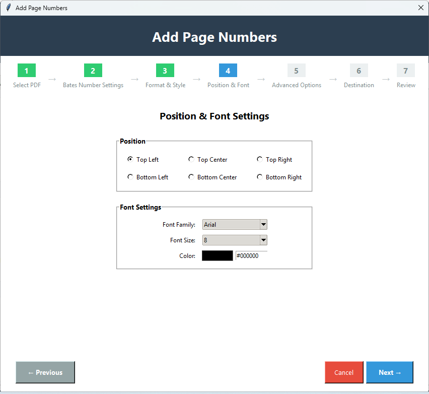 Click to enlarge Choose pages All Specific Range Skip First