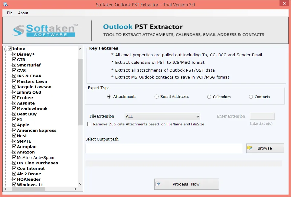 Click to enlarge Extract attachments with file extension filter