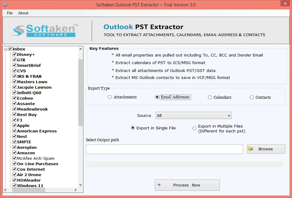 Click to enlarge Extract email addresses from PST