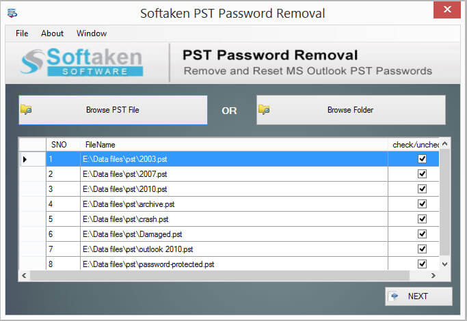 remove pst password