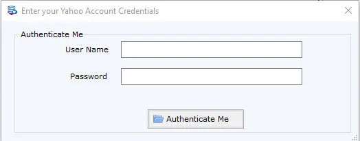 Yahoo login screen