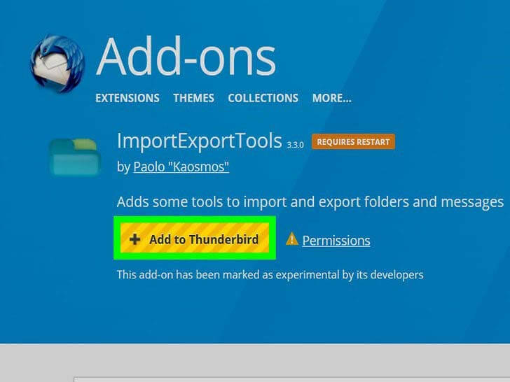 add to thunderbird