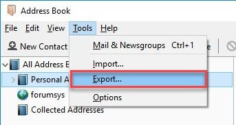 choose export