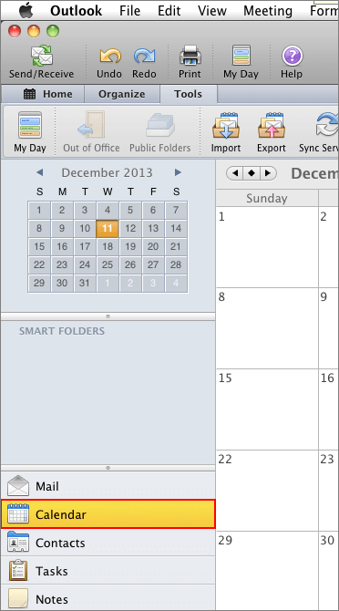 click on calender