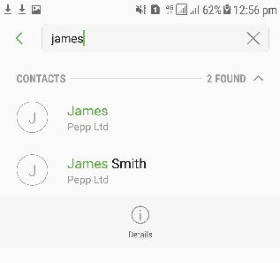 contact list samsung device