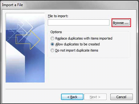 csv file import