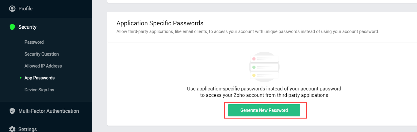 Generate New Password