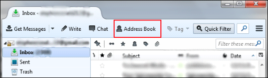 go to address book