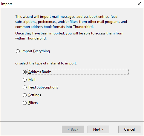 import address book