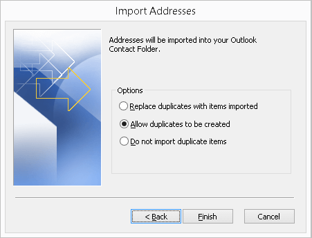 import data in outlook