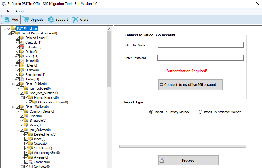 import pst to office365