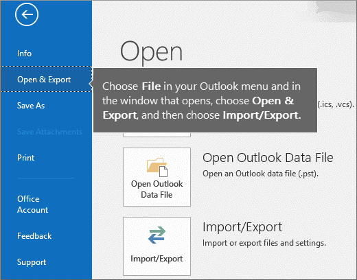 open outlook