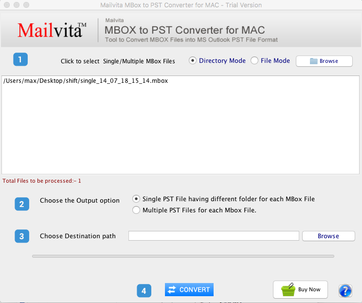 MBOX to PST for Mac