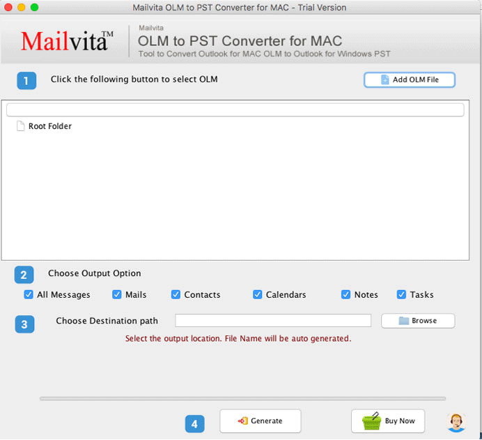 Convert OLM to PST for mac