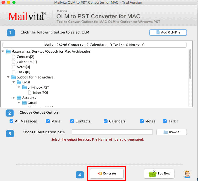 OLM to PST Conversion for Mac