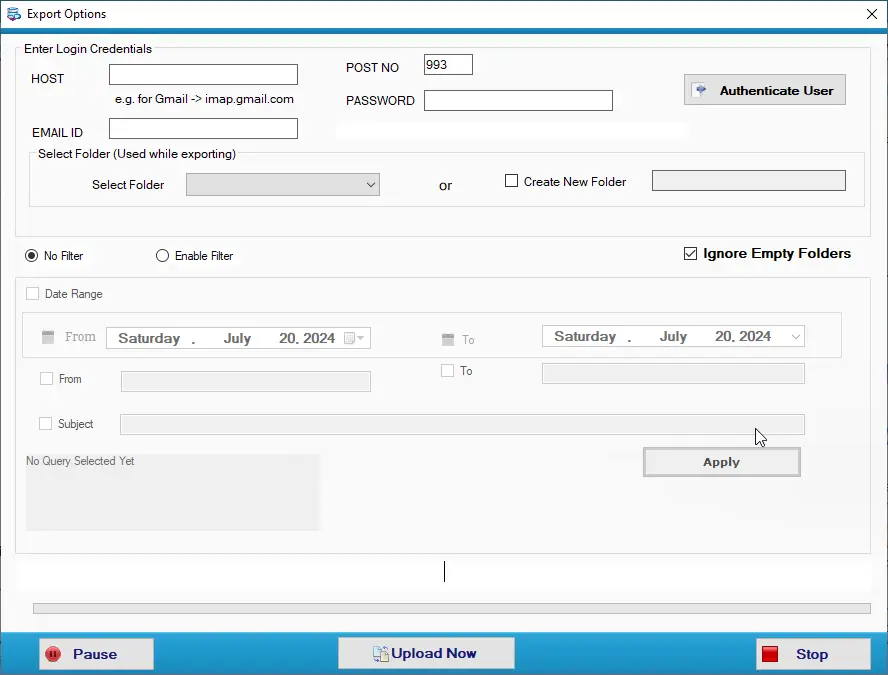 Import to IMAP